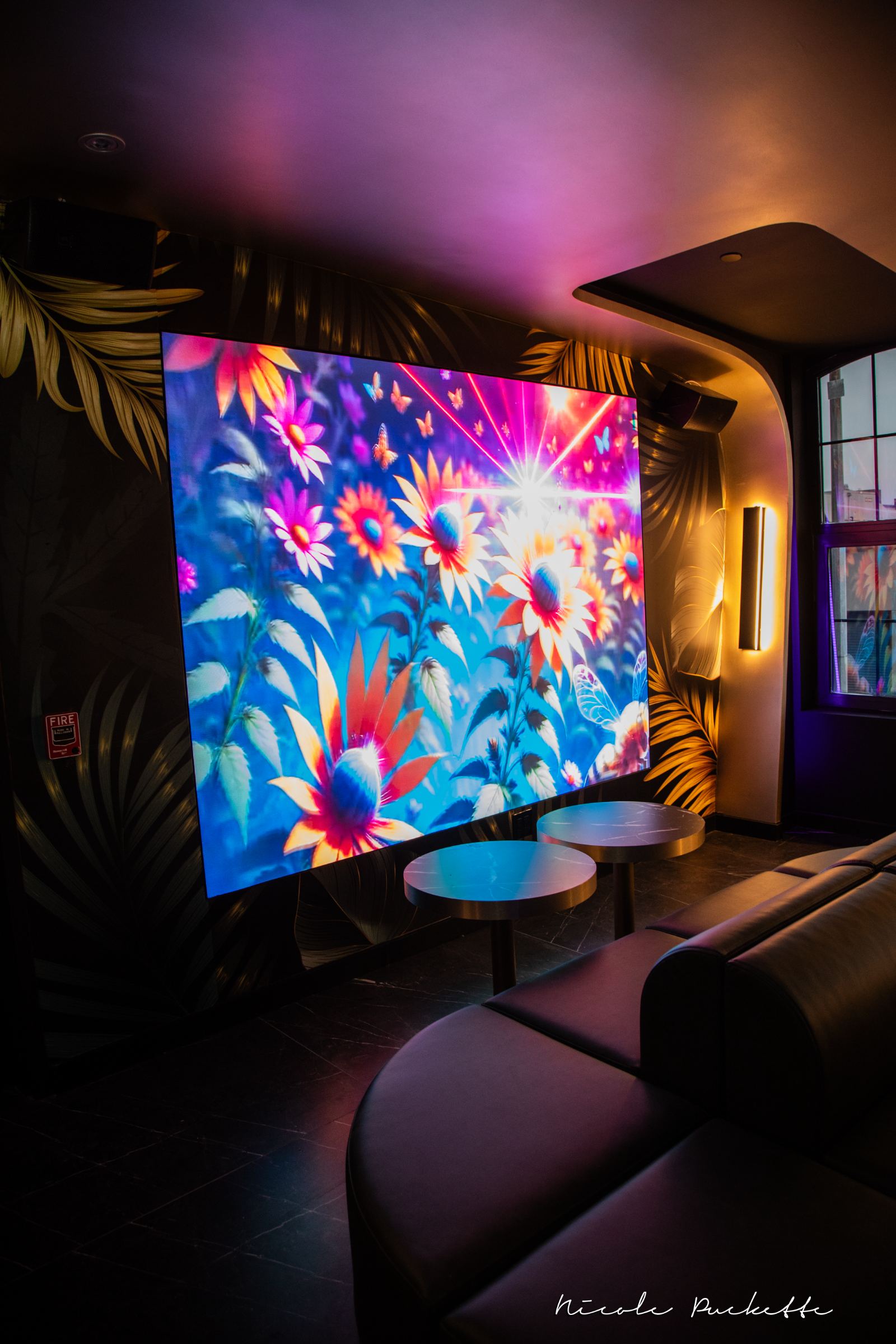Immersive LED flower room